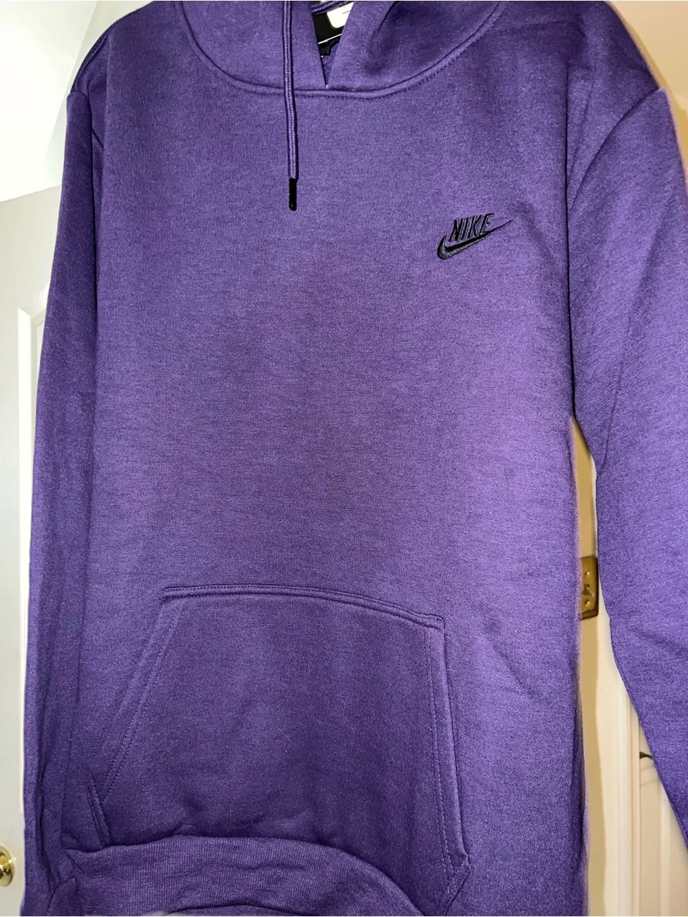 Nike Purple Pullover Hoodie with Black Logo